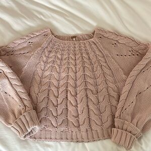 Free People Cable Knit Sweater